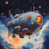 design a spaceship sci fi illustration