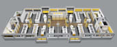 turn 2d to 3d realistic factory floor plan,render site plan,office interior plan