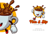 create coffee shop vintage badges logo