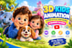 create 3d kids videos, pixar style animation ,cartoons videos and nursery rhymes