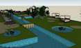 do california 2d 3d architect landscape for master plan, site plan, outdoor pool