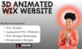 create a 3d interactive and animated wix studio website scrolling animation