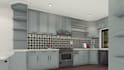 design kitchen, island and 3d modelling