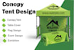 design  professional canopy tent flag, table cover