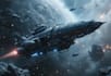 illustrate a spaceship, sci fi illustration and sci fi art