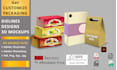 do custom product packaging dieline, designs with 3d mockups