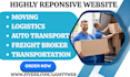 design moving logistics freight broker auto transport website and generate leads