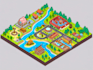 design isometric map illustration vector