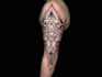 create sleeve tattoo design in geometric style