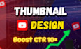 design attractive youtube thumbnail in 12 hours