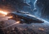 illustrate a sci fi spaceship art