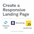 design a landing page using tailwind, bootstrap and js
