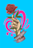 make a logo with a rose and love theme
