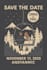 draw a retro wedding invitation or save the date