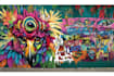 create graffiti pop art canvas designs and murals