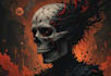 create dark art, horror or skull artworks illustration