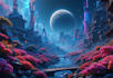 anime background graphics novel and environment  art