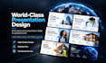 design powerpoint presentation, investor pitch deck and google slides