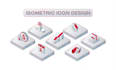 create custom flat or isometric infographic icons and illustrations