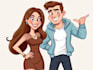 draw artistic cartoon caricatures