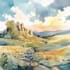 draw a watercolor landscape illustration