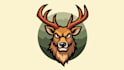 create beautiful angry deer head mascot logo design with express delivery