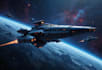 create a sci fi spaceship art