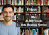 review your book with a critical eye and deliver feedback that adds value to you