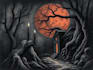 draw dark art illustration with engraving style
