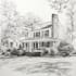 pencil or watercolor sketch your house