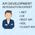 integrate airline API for flight search, booking, and ticketing