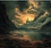 draw fantasy background and landscape