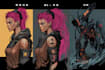 create cyberpunk and retro aesthetic characters