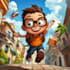 design a 2d cartoon character