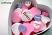 put your logo or text on valentine heart candy