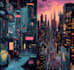 do futuristic cyberpunk city and sci fi concept art