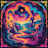 draw surreal psychedelic illustration, poster, cover album