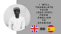 am a certified english to spanish translator