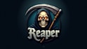 design creative reaper skull mascot logo with express delivery