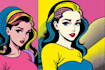 draw a retro pop art roy lichtenstein style