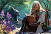 paint a character illustration in a fantasy world