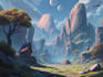 create amazing stylized environment concept art, fantasy