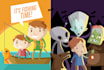 draw your ideas as flat design cartoons