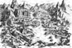 create line art fantasy map illustration