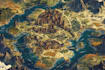 illustrate medieval fantasy and sci fi map