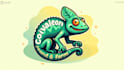 make eye catching chameleon mascot logo with express delivery