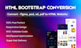 convert figma to html, psd to html, xd to html responsive