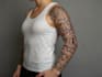 create sleeve tattoo design in geometric style