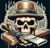 create mascot skull sawmill logo