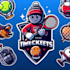 design mascot tennis hockey logo